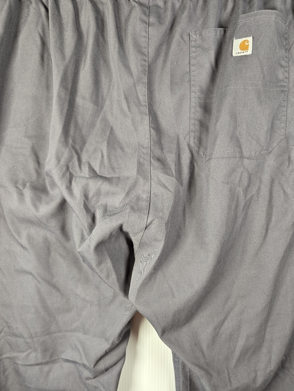 Carhartt Women's Dark Grey Scrubs Baggy Pants Pocket Gray Drawstring Size 3X - Picture 10 of 12